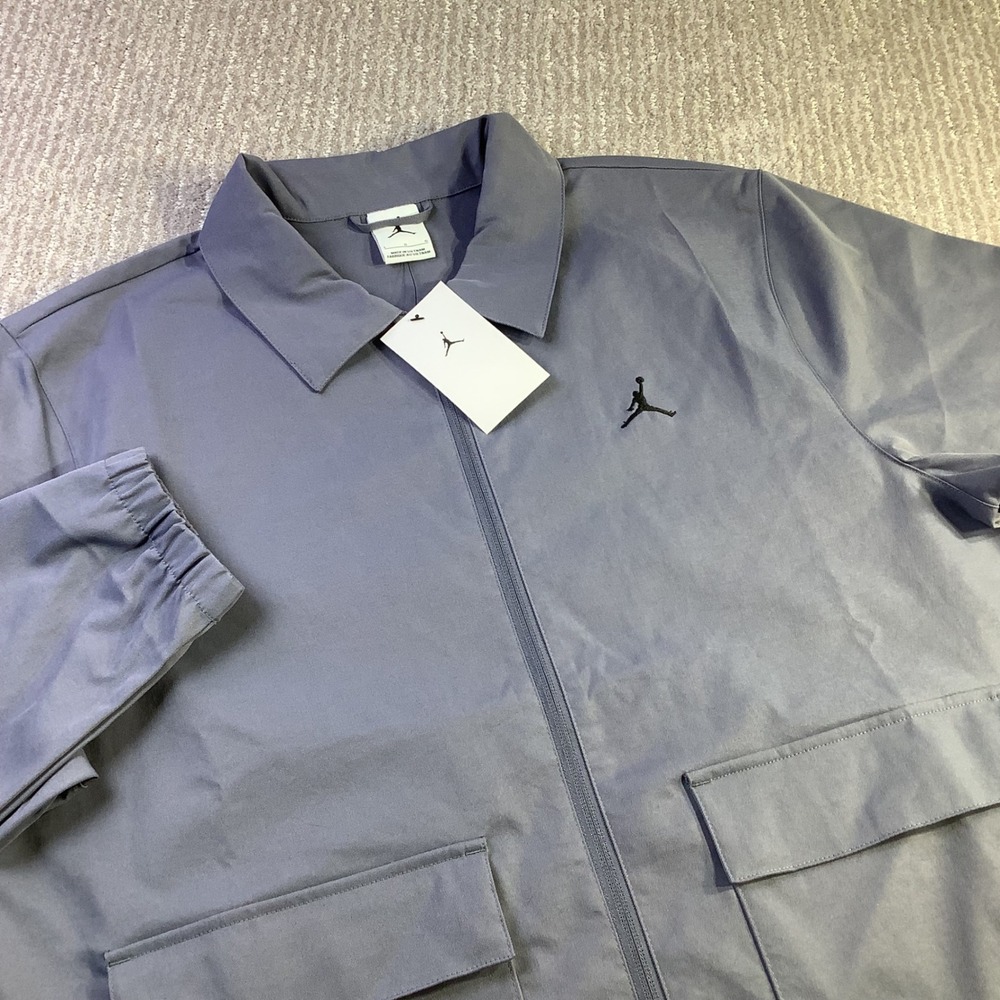 Jordan Golf Mens Full Zip Lightweight Utility Golf Jacket Grey Size L NWT